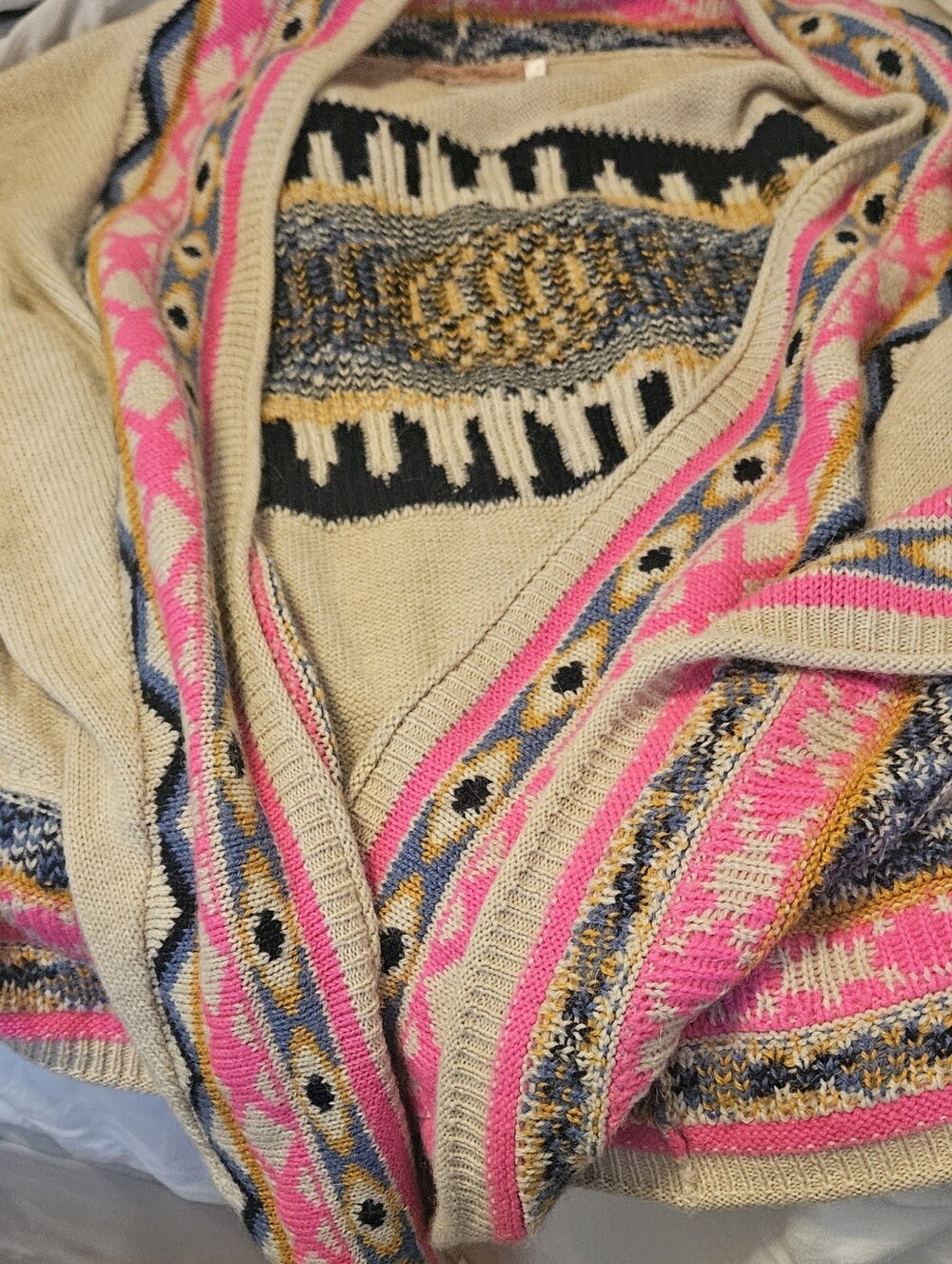 Authentic Mara Hoffman Alpaca Evil Eye Poncho Sweater